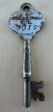 Antique c.1930s French Lick Springs Hotel Room 3019 RUSSWIN Skeleton Key 3-1/2” picture
