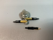 VINTAGE OSMIROID ROLATIP FOUNTAIN PEN NIBS (3) MEDIUM LH. ITALIC. (S1394). picture
