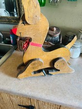 Vintage, handmade , wooden Rudolph  picture