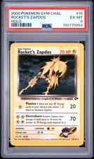 2000 Pokémon Gym Challenge Rocket's Zapdos #15/132 Holo PSA 6 EX-MT WOTC picture