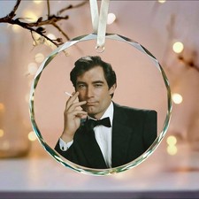 Timothy Dalton Christmas Ornament, Celebrity Fan Holiday Gift, Acrylic or Glass picture