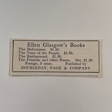 Doubleday Page & Company Ellen Glasgow's Books 1906 Ad SAH6-S13 picture