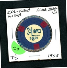 Vintage $5.00 Cal-Neva Lodge Lake Tahoe, Nevada Casino Chip picture