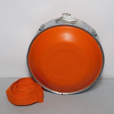 Vintage Oasis 4 Qt 4 Quart Round Orange Forestry Service FSS Canteen with Strap picture