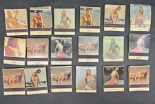 Vintage Front Strike Girlie Pinup Girls Risque Matchbook Lot Of 18 used/unused picture