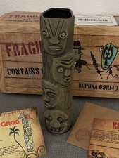 New. Trader Brandon Kupuna Tiki Mug #59/100 Signed COA+Recipe Card w/ custom Box picture