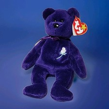 Ty Beanie Baby The Princess Diana Bear 1997 RARE PVC Pellets picture
