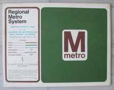 Vintage 1968 Revised 1970 Washington DC Metro Regional System Map picture