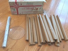 Evergleam Aluminum Christmas Tree 2 Ft Original Box Mid Century Vtg Complete  picture