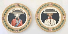 2 Rare Gien France Plates French Revolution Bicentennial.  Whimsical and Amazing picture
