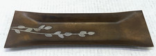 Antique Heintz Sterling On Bronze Art Metal Lily Flower Pen Tray picture