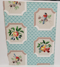 Vintage 1950s Lancastria Made in England RARE Wallpaper Sample Sheet Single Roll picture