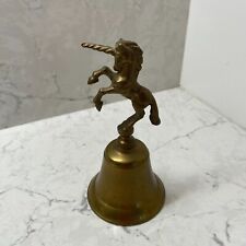 Vintage Solid Brass Collectible Home Decorative Magical Fantasy Unicorn Bell picture