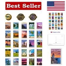 Delightful Vintage State Postcards Set of 50 - Perfect for Scrapbooking & Gifts picture