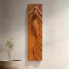 Crocodile Sculpture Antique looking Wall Hanging Wooden  Polished Wall Decor picture