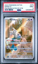 2024 Pokémon SVP Paldean Fates Mimikyu #075 Black Star Promo PC ETB PSA 9 MINT picture
