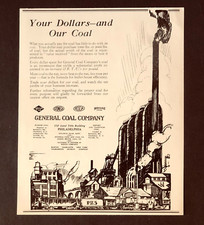 1924 General Coal Company Advertisement Factory Art Trade Antique Print AD picture