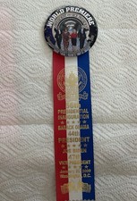 OBAMA INAUGURATION 2009 BUTTON PIN & RIBBON DEMOCRAT 44th PRESIDENT  VP BIDEN picture