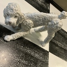 Vintage - Lladro Porcelain Figurine Playful Poodle with a Ball 8 3/4