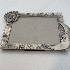 Vintage Rare 90’s Celestial Sun Moon Metal Picture Frame Whimsigoth picture