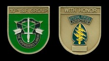 Challenge Coin - US Army 10th SFG Special Forces Group flash shape picture