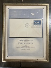 Framed Honoring John Glenn First Day Cover First Day Issue February 20 1962 NASA picture