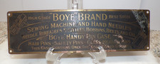 Old Boye Brand Sewing Machine-Needles-Bobbins-Shuttles Store Display Base Sign picture