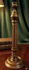 Vintage Theodore Alexander Mahogany Regency Candlestick 16.5” picture