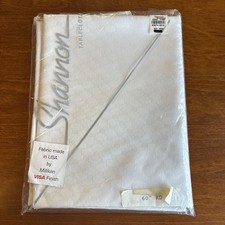 VTG Shannon Cotton Blend Cream Round Tablecloth USA Made 60 “ Round NOS picture
