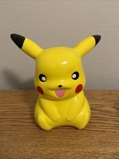 Pikachu Nintendo Pokémon Ceramic Coin Piggy Bank Fab NY 2017 No Plug picture