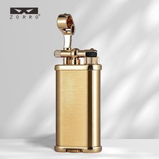ZORRO Raw Copper Plain Special-Shaped Kerosene Lighter, Windproof Pocket Lighter picture