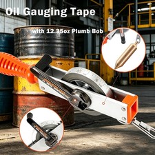 33 Ft Oil Gauging Tape Measures with 12.35oz Plumb Bob Oil Tank Gauging Tape picture