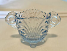 Cambridge Glass Caprice Moonlight Blue Small Sugar Bowl Handles picture