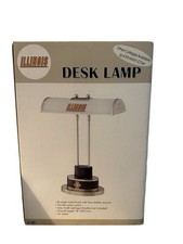 Vintage JC Penny University Of Illinois Illini Nickel Finished Desk Lamp new picture