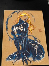 Gwen Stacy x Venom Art Print Signed 8.5x11 | Art by Keyeske picture
