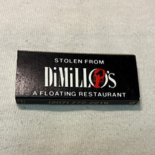 Vintage DiMillo's Floating Restaurant Matchbook, Long Wharf, Portland, Maine picture