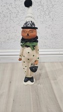 Bethany Lowe Halloween Dee Foust Paper Mache Pumpkin Figure Cat Basket picture