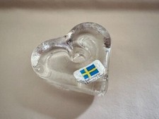 Vintage Lindshammer Crystal Heart Candle Holder Sweden picture