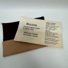 Vintage Bulova Advertising Watch Polishing Cleaning Cloth Jeweler Rouge Lot of 2 picture
