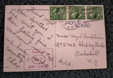 1943 WWII Postcard Archive Lot 8x Camp Upton NY Free Frank APO 691 Goose Bay picture
