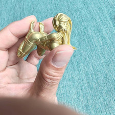 58mm Golden Copper Figure Girl Beauty Lying Down Body Big Plump Model Statue Toy picture