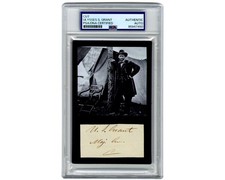 President Ulysses S. Grant Signed Display as Major General 