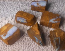 92ct Australian Boulder Opal Rough 6 pieces lapidary pieces picture