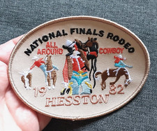 HESSTON NFR All Around Cowboy PRO RODEO 1982 Embroidered Patch picture