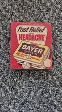 Vintage Bayer Aspirin Store Display Advertising Box Full 12 Tins With Tablets picture