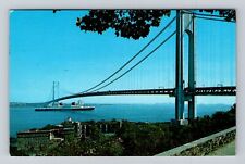 Brooklyn NY-New York, Verrazano-Narrows Bridge, Vintage c1981 Souvenir Postcard picture