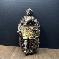 Vintage Victorian Decorative Wall Figure Plaque Cherub Rococo Salvage picture