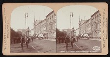 Photo:Christiania Norway Karl Johans Gate 1900 Street View Stereoview picture