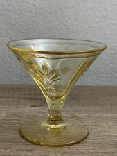 Fostoria Baroque Topaz Champagne Sherbet Glass 4” Collectible Decor Glass picture