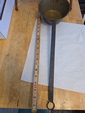 VTG Copper Ladle with Long 21” Wrought Iron Handle 6.5 X 3